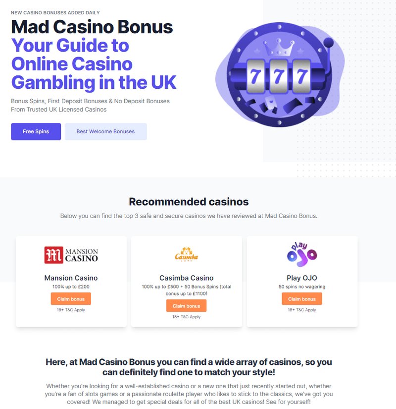 Madcasino app à France